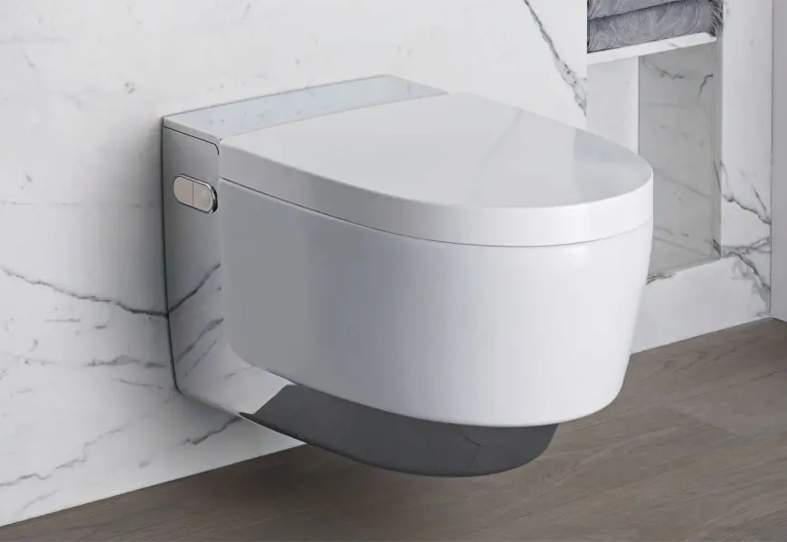 Modern shower toilet in a bathroom